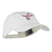 Hot Pink Breast Cancer Logo Embroidered Washed Cap