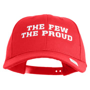 The Few The Proud Embroidered 6 Panel Structured Cotton Twill Cap Made in USA - Red OSFM