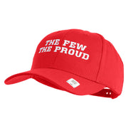The Few The Proud Embroidered 6 Panel Structured Cotton Twill Cap Made in USA - Red OSFM