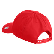 The Few The Proud Embroidered 6 Panel Structured Cotton Twill Cap Made in USA - Red OSFM