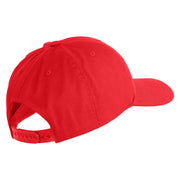 The Few The Proud Embroidered 6 Panel Structured Cotton Twill Cap Made in USA - Red OSFM