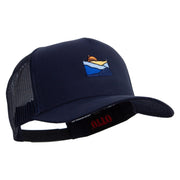 Smoky Mountains Logo Embroidered Twill 5 panel Mesh Back Cap - Navy OSFM