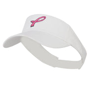 Hot Pink Ribbon Breast Cancer Logo Embroidered Visor