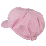 Hot Pink Ribbon Breast Cancer Embroidered Newsboy Cap