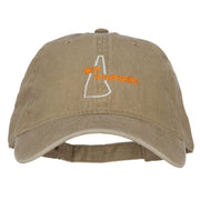 New Hampshire with Map Outline Embroidered Washed Cotton Twill Cap