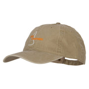 New Hampshire with Map Outline Embroidered Washed Cotton Twill Cap