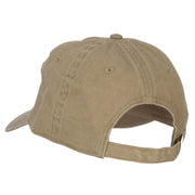 New Hampshire with Map Outline Embroidered Washed Cotton Twill Cap