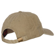 New Hampshire with Map Outline Embroidered Washed Cotton Twill Cap