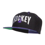 Hockey With Puck Embroidered Snapback Cap