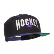 Hockey With Puck Embroidered Snapback Cap