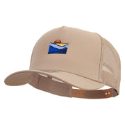 Smoky Mountains Logo Embroidered Twill 5 panel Mesh Back Cap - Khaki OSFM