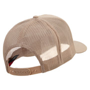 Smoky Mountains Logo Embroidered Twill 5 panel Mesh Back Cap - Khaki OSFM