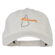 New Hampshire with Map Outline Embroidered Washed Cotton Twill Cap