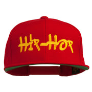 Hip Hop Music Embroidered Snapback Flat Bill Cap