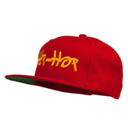 Hip Hop Music Embroidered Snapback Flat Bill Cap