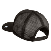 US Air Force Veteran with Wing Embroidered Cotton Mesh Cap - Charcoal OSFM