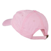 Hot Pink Breast Cancer Logo Embroidered Washed Cap