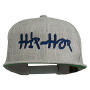 Hip Hop Music Embroidered Snapback Flat Bill Cap