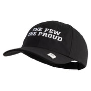 The Few The Proud Embroidered 6 Panel Unstructured Cotton Twill Cap Made in USA - Black OSFM