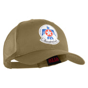USAF Thunderbirds Embroidered Solid Cotton Twill Mesh Cap - Khaki OSFM