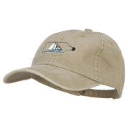 Ship in a Bottle Embroidered Washed Cotton Twill Cap