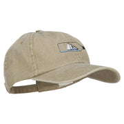 Ship in a Bottle Embroidered Washed Cotton Twill Cap