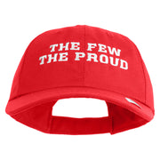 The Few The Proud Embroidered 6 Panel Unstructured Cotton Twill Cap Made in USA - Red OSFM