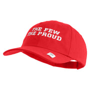 The Few The Proud Embroidered 6 Panel Unstructured Cotton Twill Cap Made in USA - Red OSFM