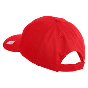 The Few The Proud Embroidered 6 Panel Unstructured Cotton Twill Cap Made in USA - Red OSFM