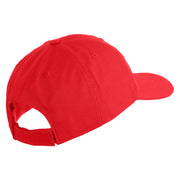 The Few The Proud Embroidered 6 Panel Unstructured Cotton Twill Cap Made in USA - Red OSFM