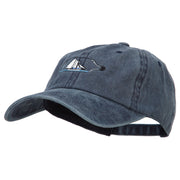 Ship in a Bottle Embroidered Washed Cotton Twill Cap