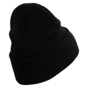 Licensed 1st Special Forces Command Embroidered 12 Inch Long Knitted Beanie - Black OSFM