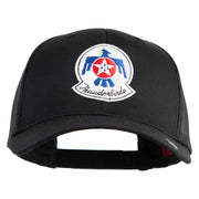 USAF Thunderbirds Embroidered Solid Cotton Twill Mesh Cap - Black OSFM