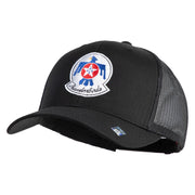 USAF Thunderbirds Embroidered Solid Cotton Twill Mesh Cap - Black OSFM