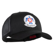 USAF Thunderbirds Embroidered Solid Cotton Twill Mesh Cap - Black OSFM