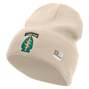 Licensed 1st Special Forces Command Embroidered 12 Inch Long Knitted Beanie - Birch OSFM