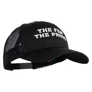 The Few The Proud Embroidered 6 Panel Structured Cotton Twill Mesh Cap Made in USA - Black OSFM