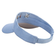 Tripple ladybug Embroidered Cotton Sports Visors - Baby-Blue OSFM