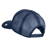 US Air Force Wing Veteran Embroidered Solid Cotton Mesh Cap - Navy OSFM