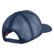US Air Force Wing Veteran Embroidered Solid Cotton Mesh Cap - Navy OSFM