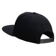 Licensed Eagle Navy Veteran Embroidered 5 Panel Flat Bill Twill Snapback Solid Cap - Black OSFM