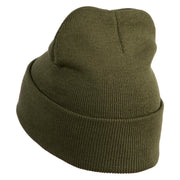 Jersey Crafton Hills Embroidered 12 inch Acrylic Blank Cuff Long Beanie - Olive OSFM