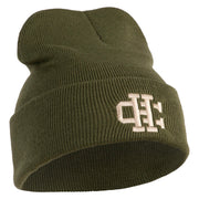 Jersey Crafton Hills Embroidered 12 inch Acrylic Blank Cuff Long Beanie - Olive OSFM