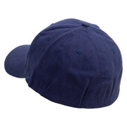 Bull Riding Embroidered Low Profile Washed Flex Cap - Navy OSFM