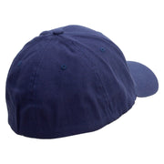 Bull Riding Embroidered Low Profile Washed Flex Cap - Navy OSFM