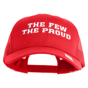 The Few The Proud Embroidered 6 Panel Structured Cotton Twill Mesh Cap Made in USA - Red OSFM