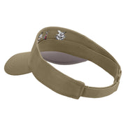 Tripple ladybug Embroidered Cotton Sports Visors - Khaki OSFM