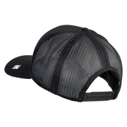 US Air Force Wing Veteran Embroidered Solid Cotton Mesh Cap - Black OSFM