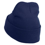 Jersey Crafton Hills Embroidered 12 inch Acrylic Blank Cuff Long Beanie - Navy OSFM