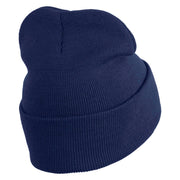Jersey Crafton Hills Embroidered 12 inch Acrylic Blank Cuff Long Beanie - Navy OSFM